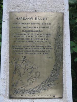 Harsányi Bálint sírköve
